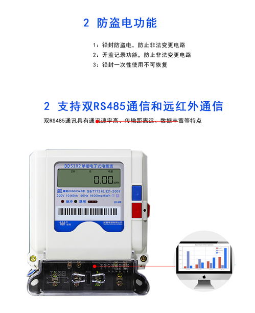 威勝DDS102 T1單相電子式電能表 物業小區與家用的精準計量之選